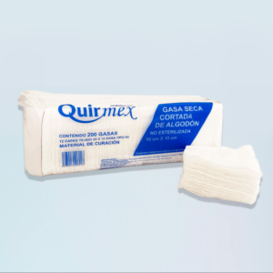 GASA SECA CORTADA DE ALGODÓN QUIRMEX 10 CM x 10 M