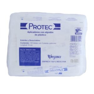 APLICADORES DE PLASTICO CON ALGODÓN