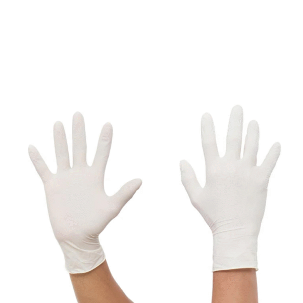 guantes de latex blancos para exploracion