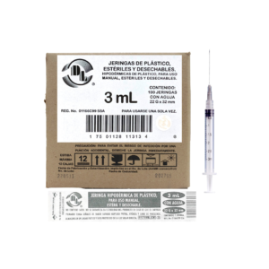 JERINGA DESECHABLE 3 ML CON AGUJA 22 G X 32 MM DL